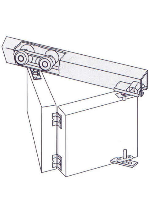 Механизм для однопольной складной двери