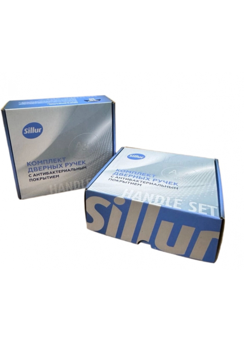 Дверная ручка SILLUR SALVO M.BLACK (чёрный матовый, антибактериальное покрытие)