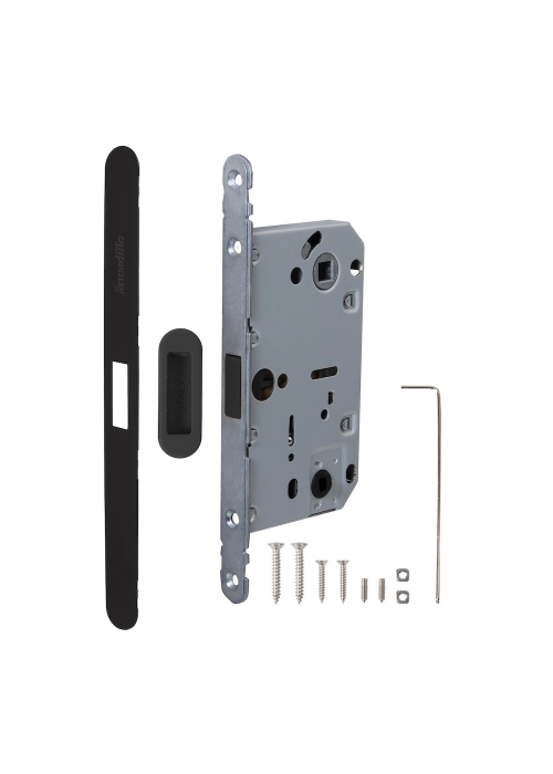 Магнитная защелка Armadillo WC с планкой GRAVITY.PRO G01. 96 BL черный