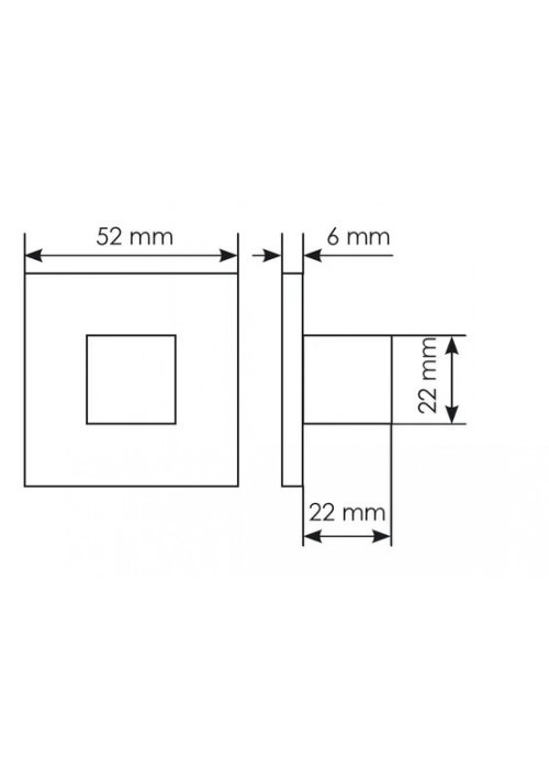 Фиксатор Morelli квадратный MH-WC-S6 SC цвет - матовый хром
