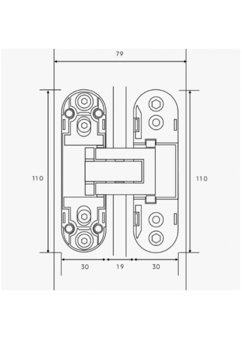Петля скрытая с 3D регулировкой ARCHIE 110x30 императорское золото