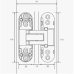 Петля скрытая с 3D регулировкой ARCHIE 110x30 императорское золото