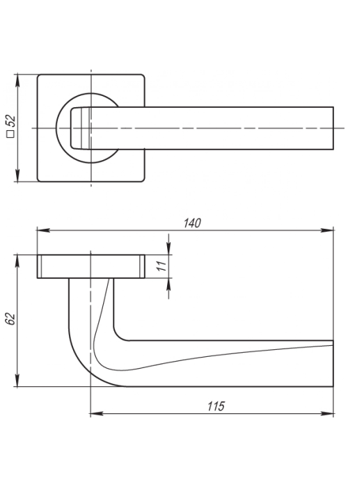 Ручка Armadillo KEA SQ001-21SN-3 «матовый никель»