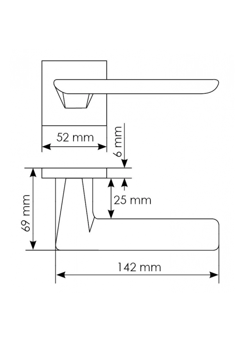 Ручка Morelli PLATEAU MH-51-S6 SC цвет - матовый хром