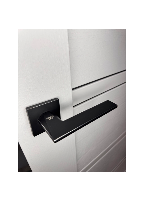 Дверная ручка Adden Bau BINARY Q572 BLACK / CHROME RIM Черный матовый / Хром