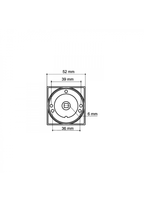 Фиксатор Armadillo (Армадилло) поворотная BK6.K.SQ52 (BK6/SQ) SN/CP-3 матовый никель/хром