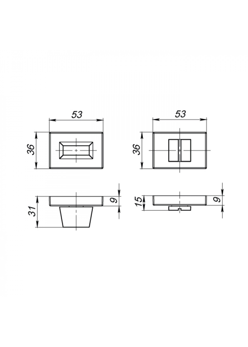 Фиксатор Armadillo (Армадилло) поворотная BK6.K.UCS36 (BK6 UCS) BL-26 черный