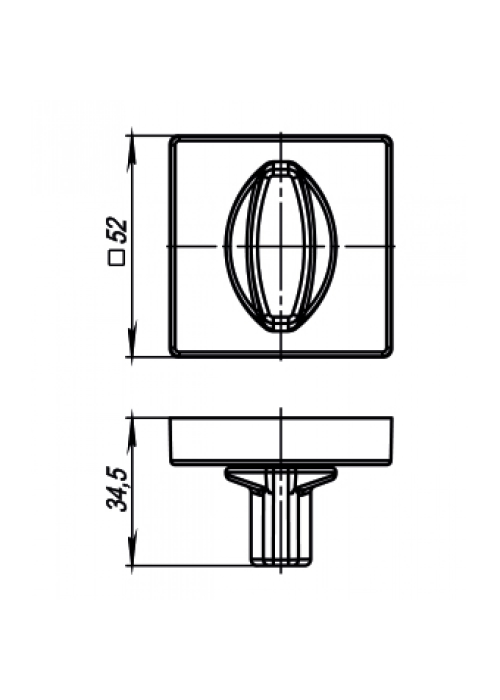 Фиксатор Armadillo (Армадилло) поворотная BK6.K.USQ52 (BK6/USQ) BB-17 коричневая бронза