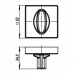 Фиксатор Armadillo (Армадилло) поворотная BK6.K.USQ52 (BK6/USQ) BB-17 коричневая бронза