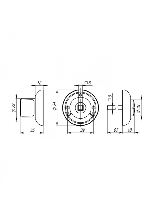 Ручка Armadillo (Армадилло) поворотная BK6.R.LD54 (BK6) AB/GP-7 бронза/золото