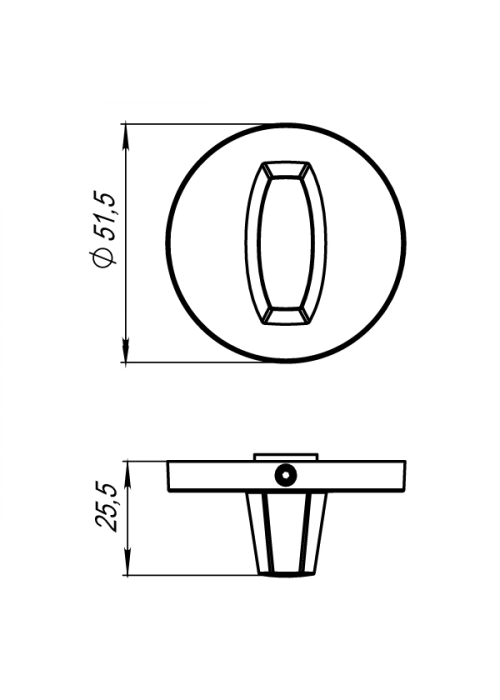 Фиксатор Armadillo BK6.R.URS52 (WC-BOLT BK6 URS) SN-3 матовый никель