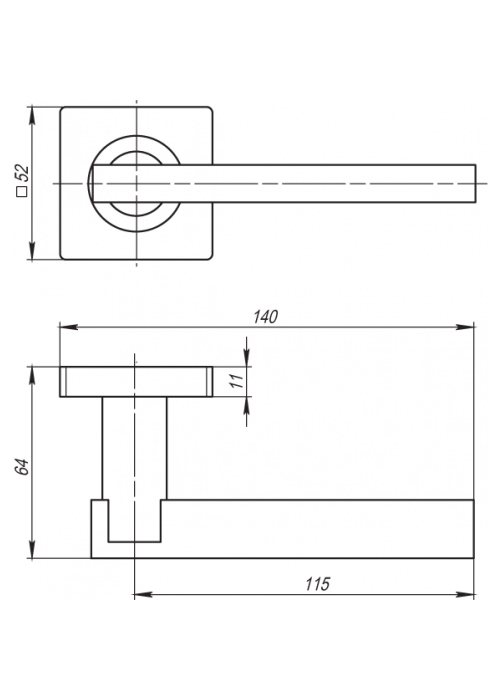 Ручка Armadillo K.SQ52.ORBIS (ORBIS SQ004) SN/CP-3 матовый никель/хром