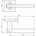 Ручка Armadillo K.SQ52.ORBIS (ORBIS SQ004) SN/CP-3 матовый никель/хром