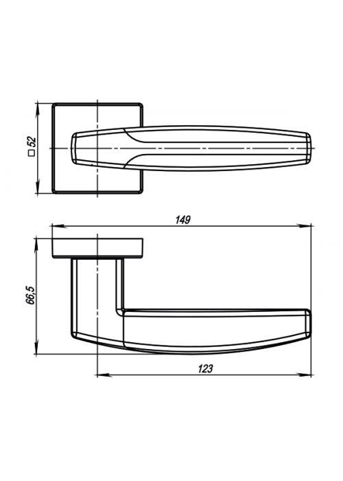 Ручка Armadillo K.USQ52.ARC (ARC USQ2) SN/CP-3 матовый никель/хром