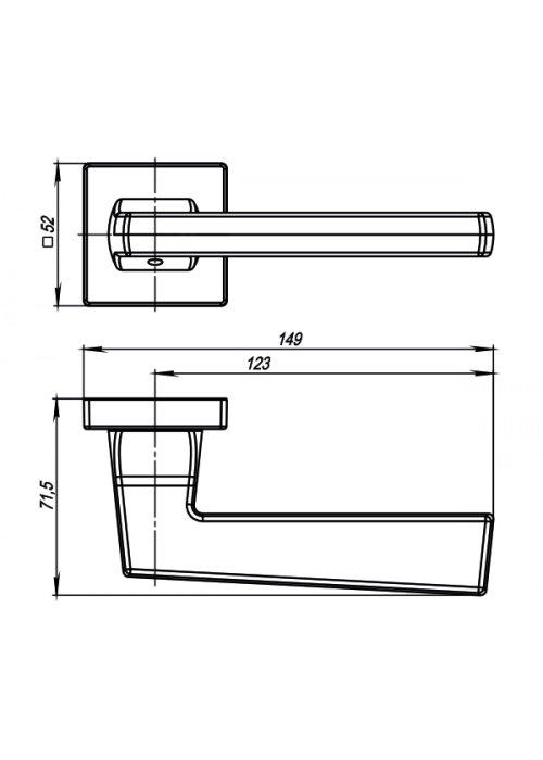Ручка Armadillo K.USQ52.GROOVE (GROOVE USQ5) SN/СР-3 мат.никель/хром