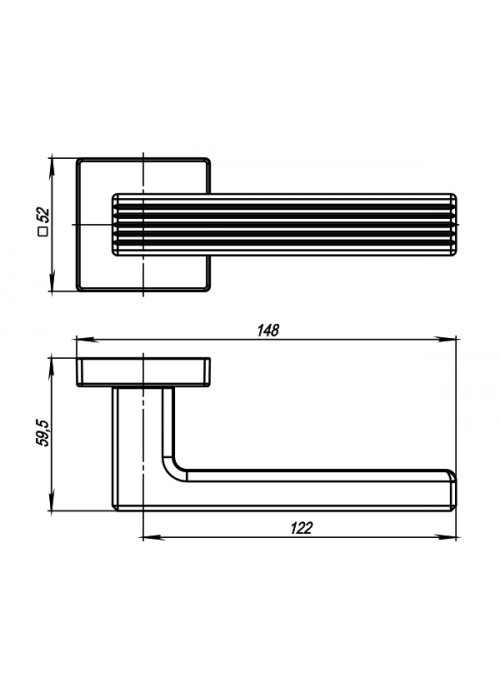 Ручка Armadillo K.USQ52.LINE (LINE USQ6) SN-3 матовый никель