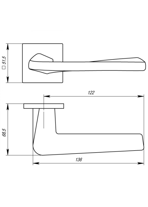 Ручка Armadillo K.USS52.TORSO (TORSO USS) CP-8 хром