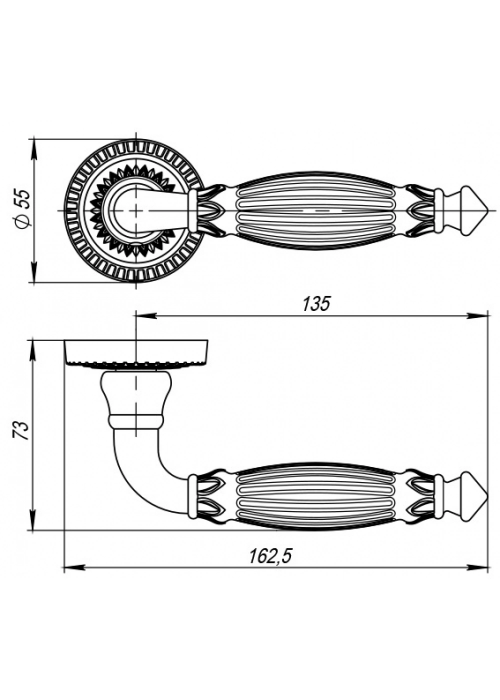 Ручка Armadillo R.CL55.Bella (Bella CL2) FG-10 французское золото