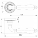 Ручка Armadillo R.CL55.Silvia (Silvia CL1) AS/LWP-109 античное серебро/беж.фарфор