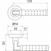Ручка Armadillo R.LD54.Eridan37 (Eridan LD37) SN/CP-3 матовый никель/хром TECH (кв. 8х140)