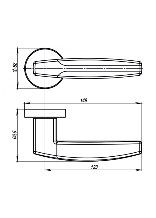 Ручка Armadillo R.URB52.ARC (ARC URB2) SN/CP-3 матовый никель/хром