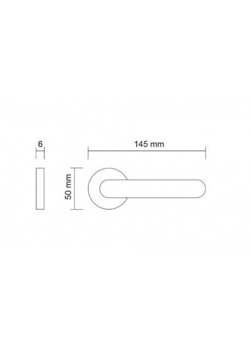 Ручка дверная PORTA DI PARMA Slim Матовый хром 103.02