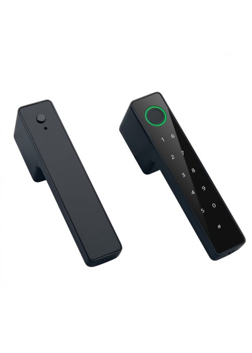 Умная дверная ручка-замок Smart 01 Black с отпечатком пальца и поддержкой Smart Life