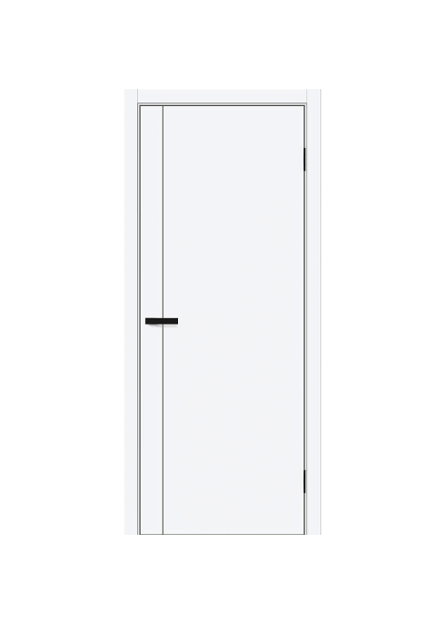 Межкомнатная дверь ПЭТ Браво-0.10 П White Silk глухая