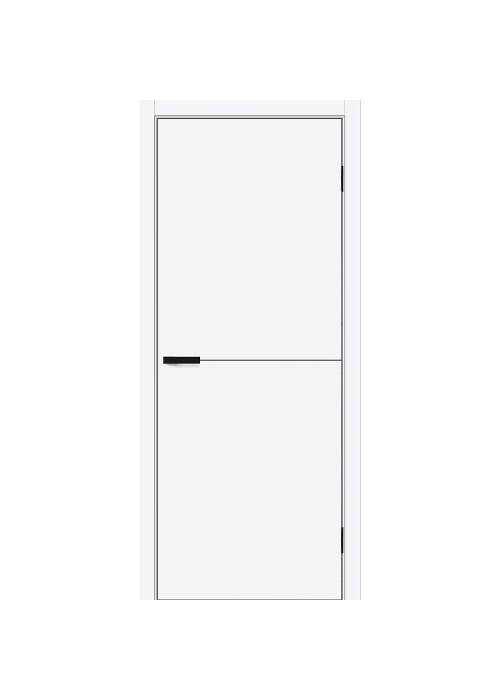 Межкомнатная дверь ПЭТ Браво-0.21 П White Silk глухая