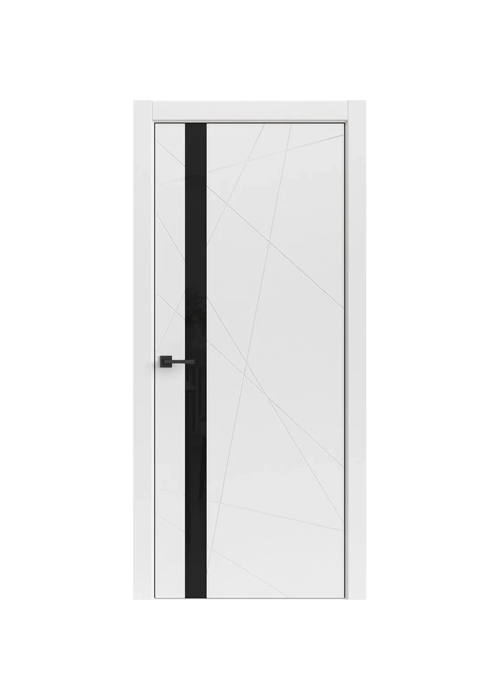 Межкомнатная дверь экошпон Tamburat Light Geometry 4304 Лофт белый кромка ABS чёрная со стеклом Межкомнатная дверь экошпон Tamburat Light Geometry 4304 Лофт белый кромка ABS чёрная со стеклом