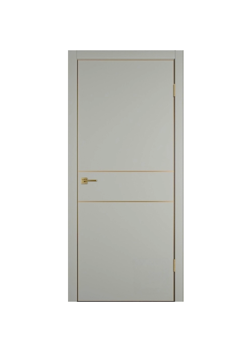 Межкомнатная дверь Emalex Urban 2H taupe AL Gold Edge с 4-х сторон