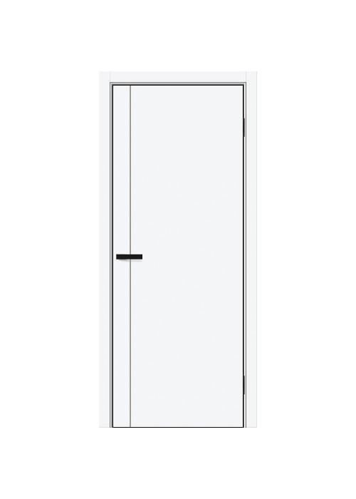 Межкомнатная дверь ПЭТ Браво-0.10А White Silk глухая