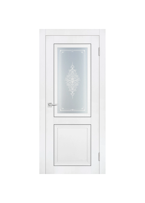 Межкомнатная дверь Soft Touch PST-27 белый бархат со стеклом Кристалайз