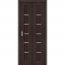 Межкомнатная складная дверь экошпон Браво-22 wenge melinga со стеклом