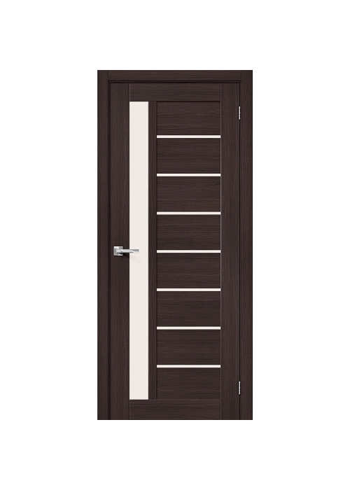 Межкомнатная дверь экошпон Браво-27 Wenge Melinga со стеклом Magic Fog