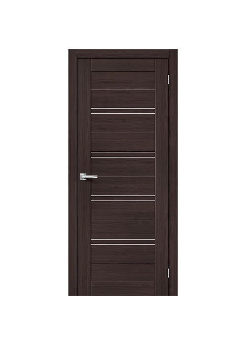 Межкомнатная дверь экошпон Браво-28 Wenge Melinga со стеклом Magic Fog
