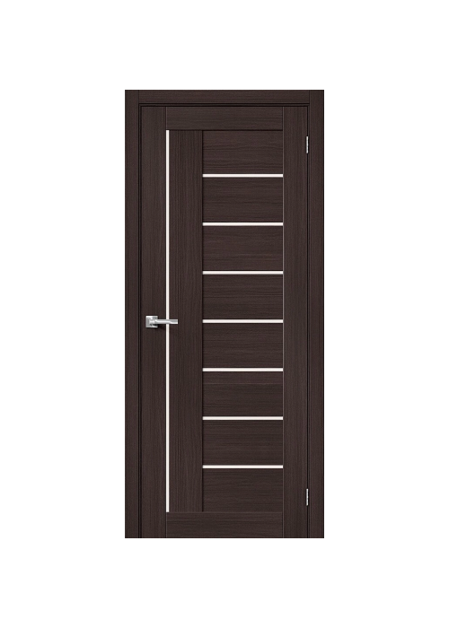 Межкомнатная дверь экошпон Браво-29 Wenge Melinga со стеклом Magic Fog