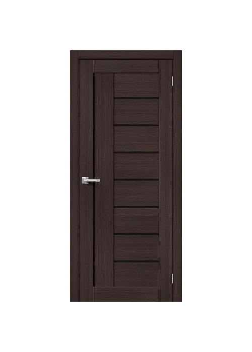 Межкомнатная дверь экошпон Браво-29 Wenge Melinga со стеклом Black Star