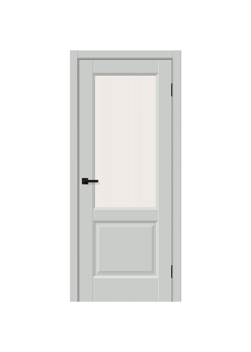 Межкомнатная дверь ПЭТ Неоклассик-33 Grey Silk со стеклом Magic Moru