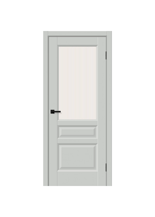 Межкомнатная дверь ПЭТ Неоклассик-35 Grey Silk со стеклом Magic Moru